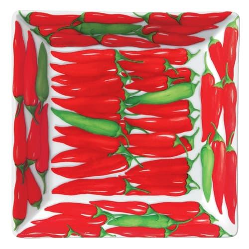 Conjunto Taitù de 2 pratos multiusos médios e pequenos Porcelana RossoPeperoni 98-09 - Capodagli 1937
