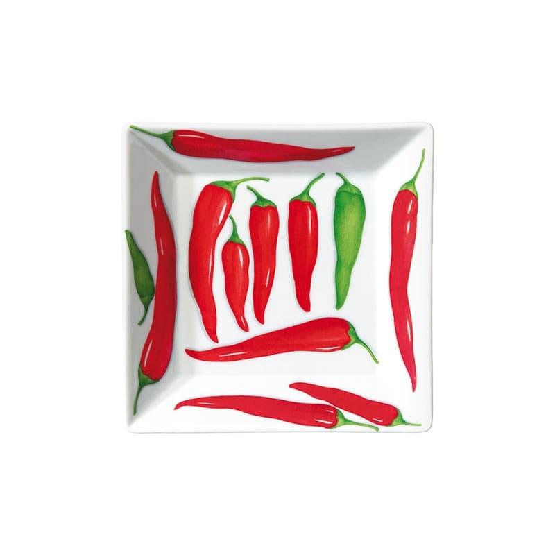 Conjunto Taitù de 2 pratos multiusos médios e pequenos Porcelana RossoPeperoni 98-09 - Capodagli 1937