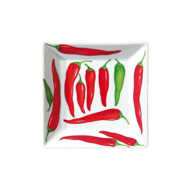 Conjunto Taitù de 2 pratos multiusos médios e pequenos Porcelana RossoPeperoni 98-09 - Capodagli 1937