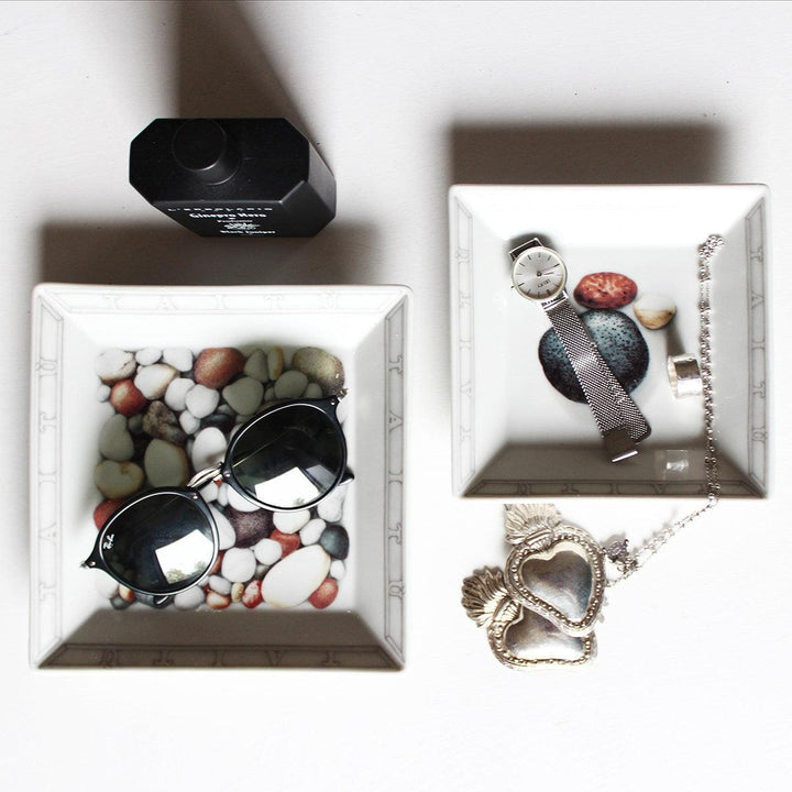 Taitù sæt med 2 mellemstore og små universal tallerkener Sassi porcelæn 98-10 - Capodagli 1937