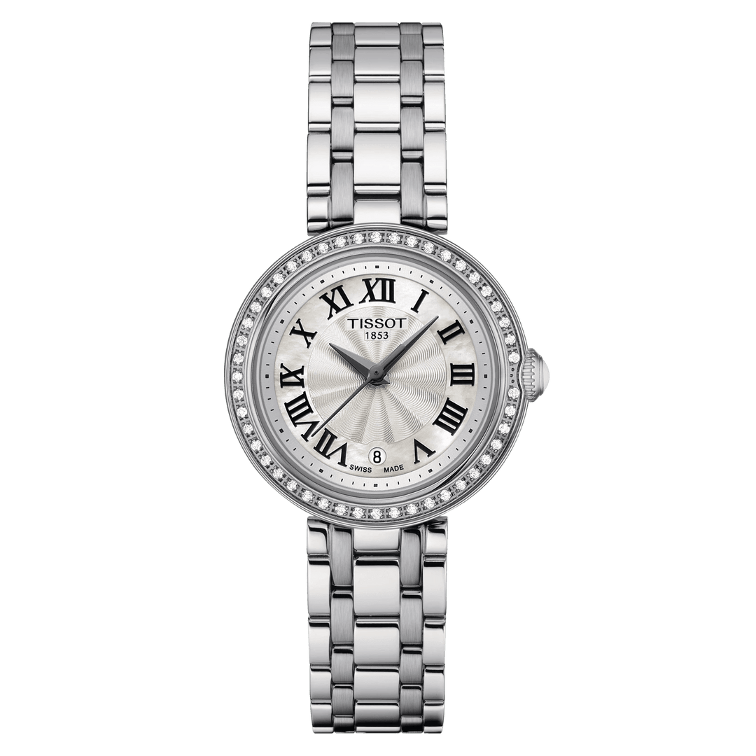 Ceas Tissot Bellissima Small Lady 26mm argintiu diamante otel quartz T126.010.61.113.00 - Capodagli 1937