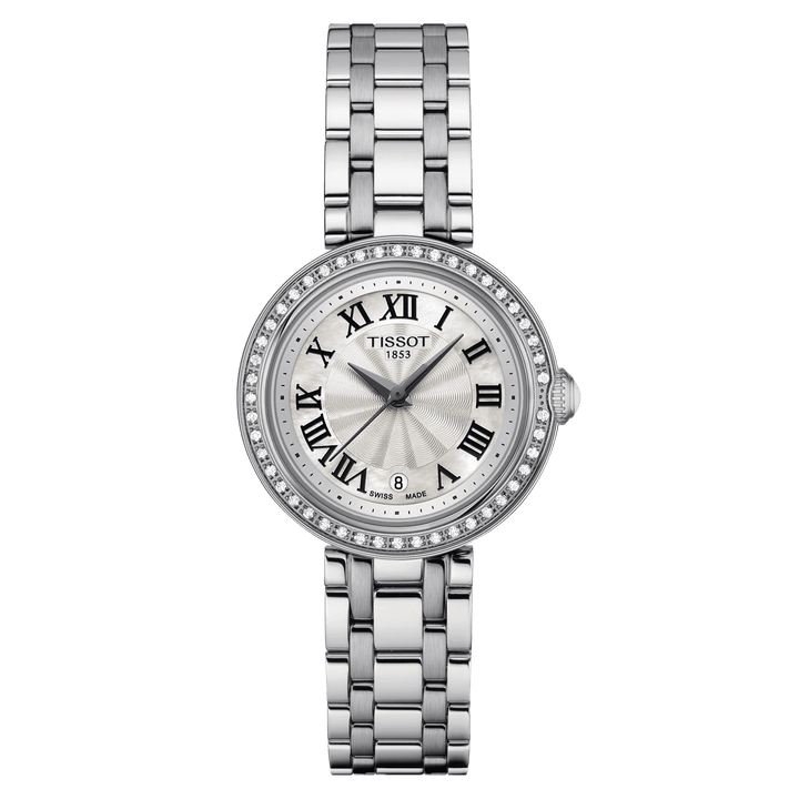 Tissot klocka Bellissima Small Lady 26mm silver diamanter kvartsstål T126.010.61.113.00 - Capodagli 1937