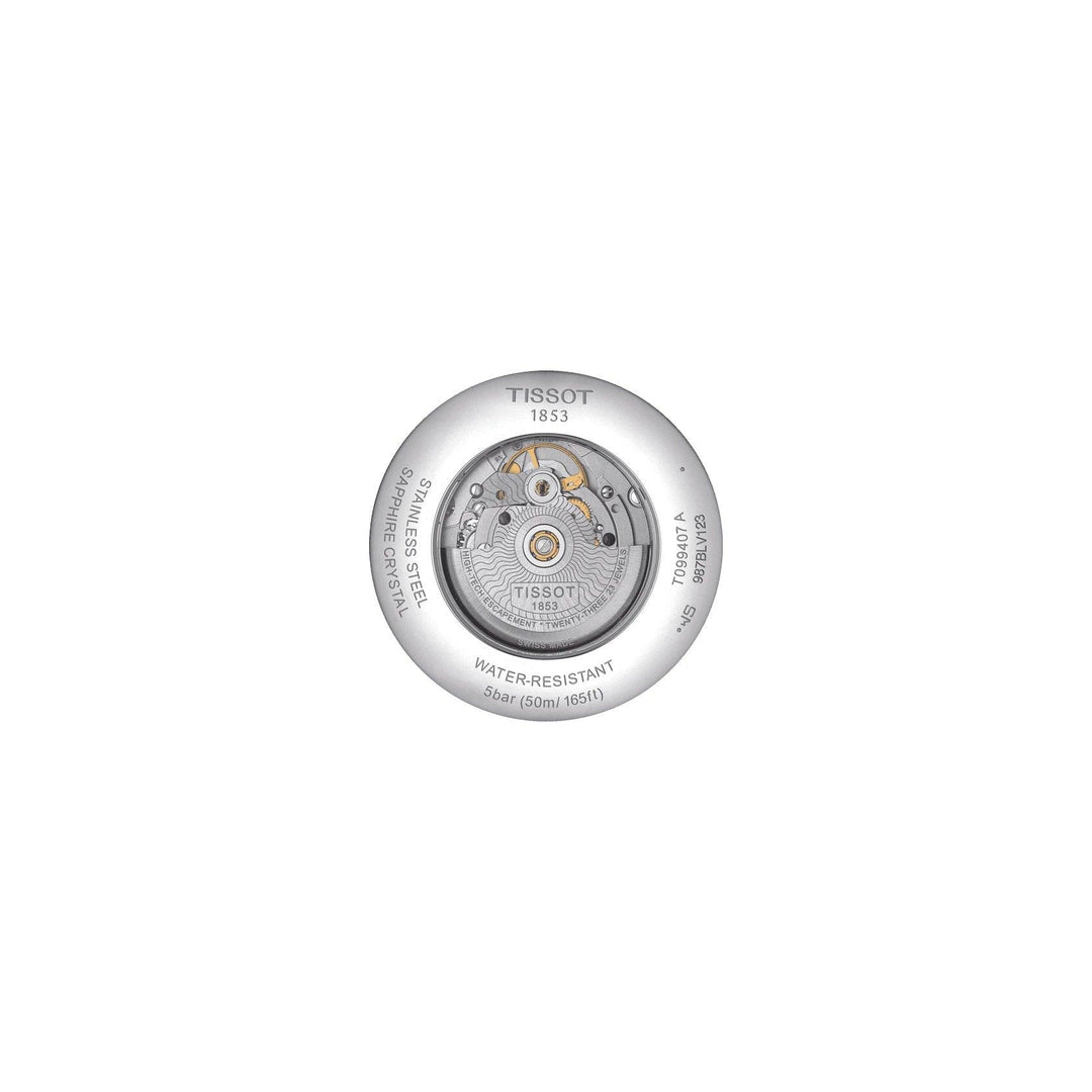 Reloj Tissot Chemin des Tourelles Powermatic 80 42mm azul automático acero T099.407.11.048.00 - Capodagli 1937