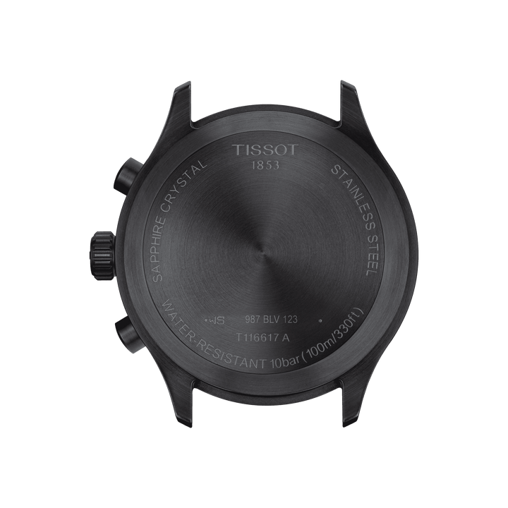 Zegarek Tissot Chrono XL 45mm czarna stal kwarcowa czarne wykończenie PVD T116.617.36.052.03 - Capodagli 1937