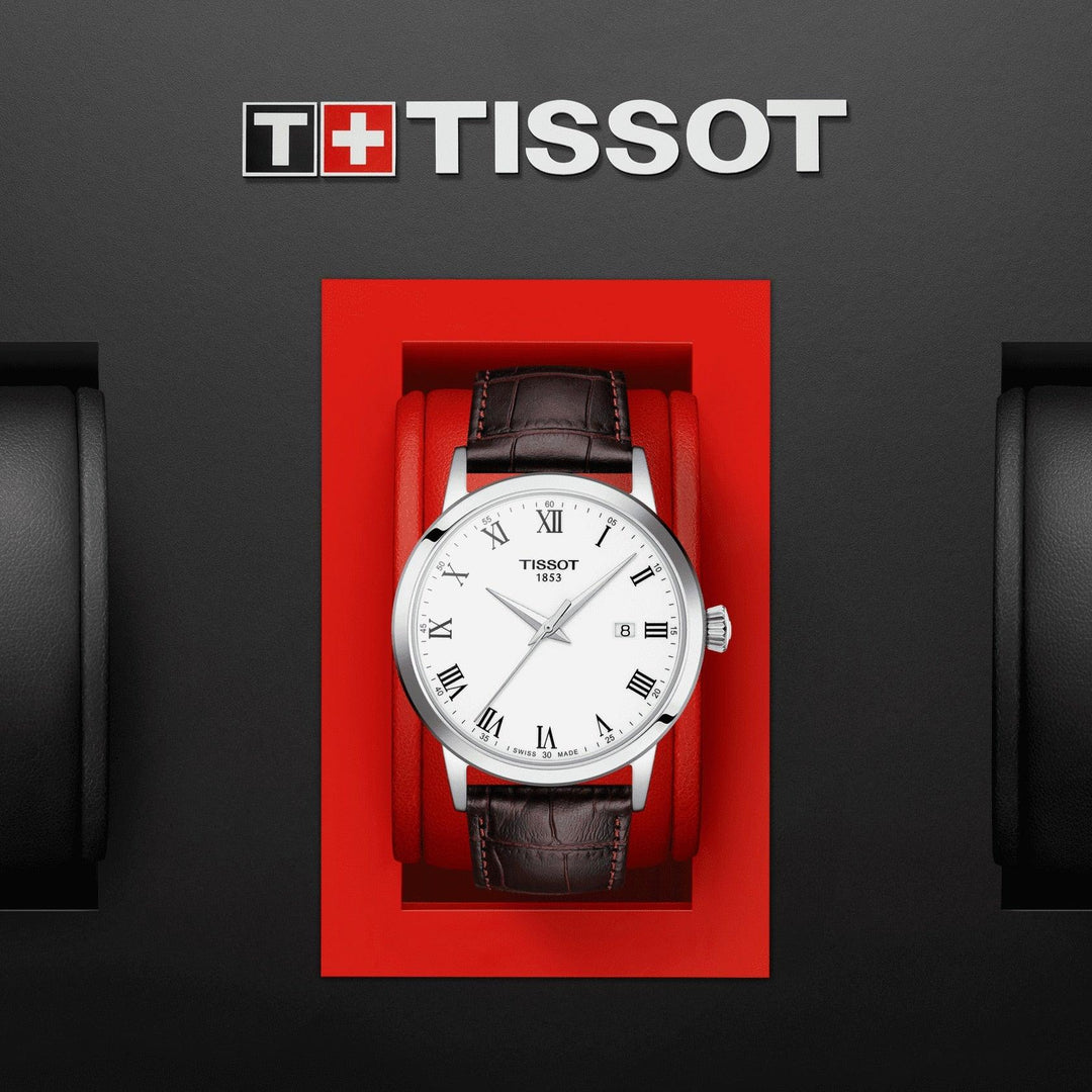 Relógio Tissot Classic Dream 42mm aço quartzo branco T129.410.16.013.00 - Capodagli 1937