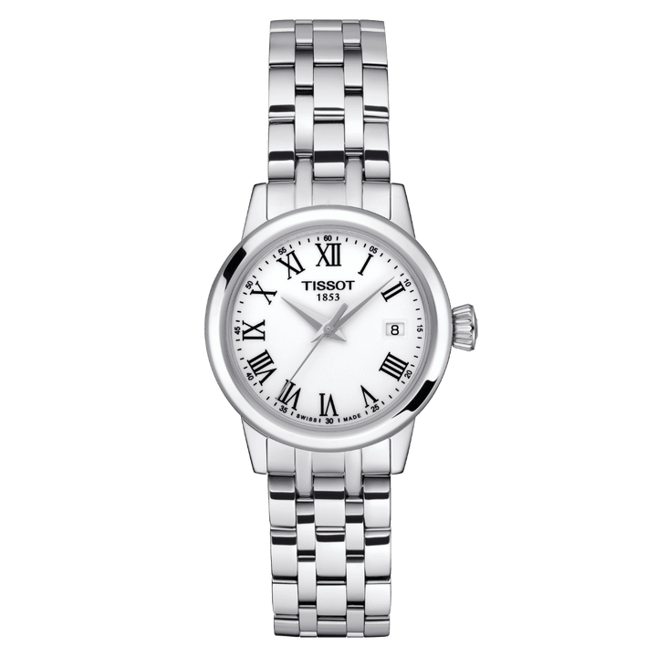 Tissot horloge Classic Dream Lady 28mm wit quartz staal T129.210.11.013.00 - Gioielleria Capodagli