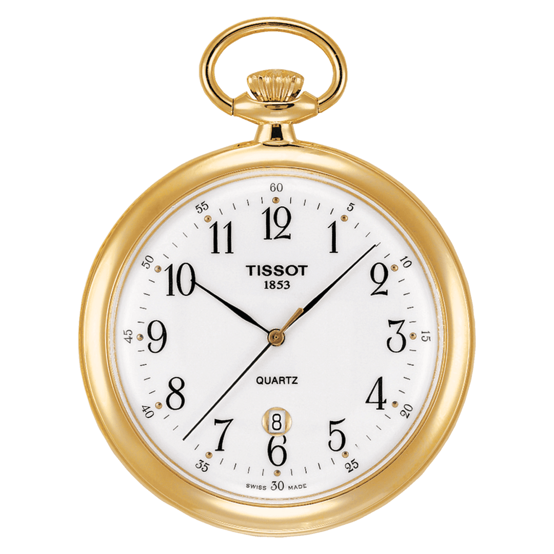 Tissot Lepine Taschenuhr 49 mm Quarz Messing vergoldet T82.4.550.12 – Gioielleria Capodagli