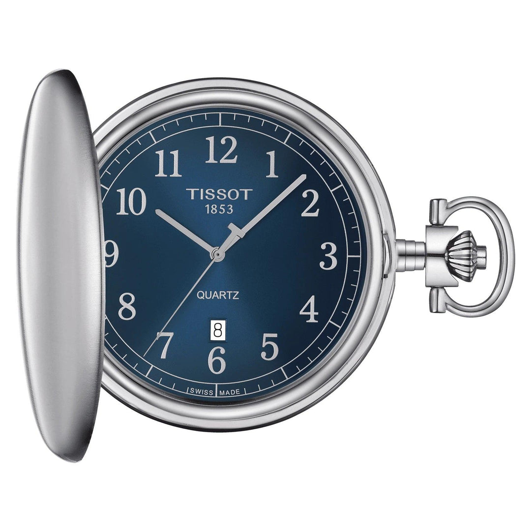 Tissot Savonette Taschenuhr 48,5 mm blauer Quarzstahl T862.410.19.042.00 – Capodagli 1937