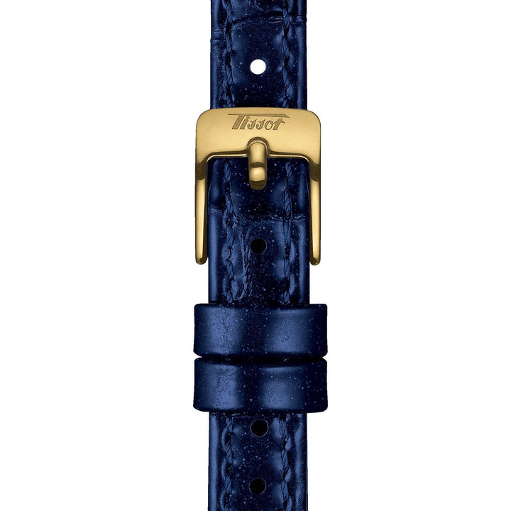 Tissot dameur Heritage Porto Small Lady 22x30mm stål og blåt læder T128.109.36.022.00 - Gioielleria Capodagli