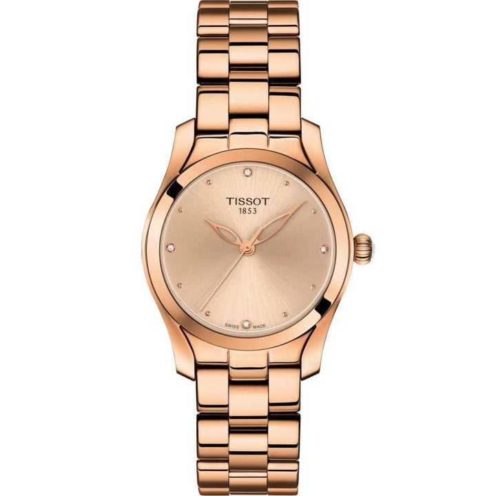 Tissot dameshorloge T-Wave 30mm T-Lady quartz staal PVD T112.210.33.456.00 - Gioielleria Capodagli