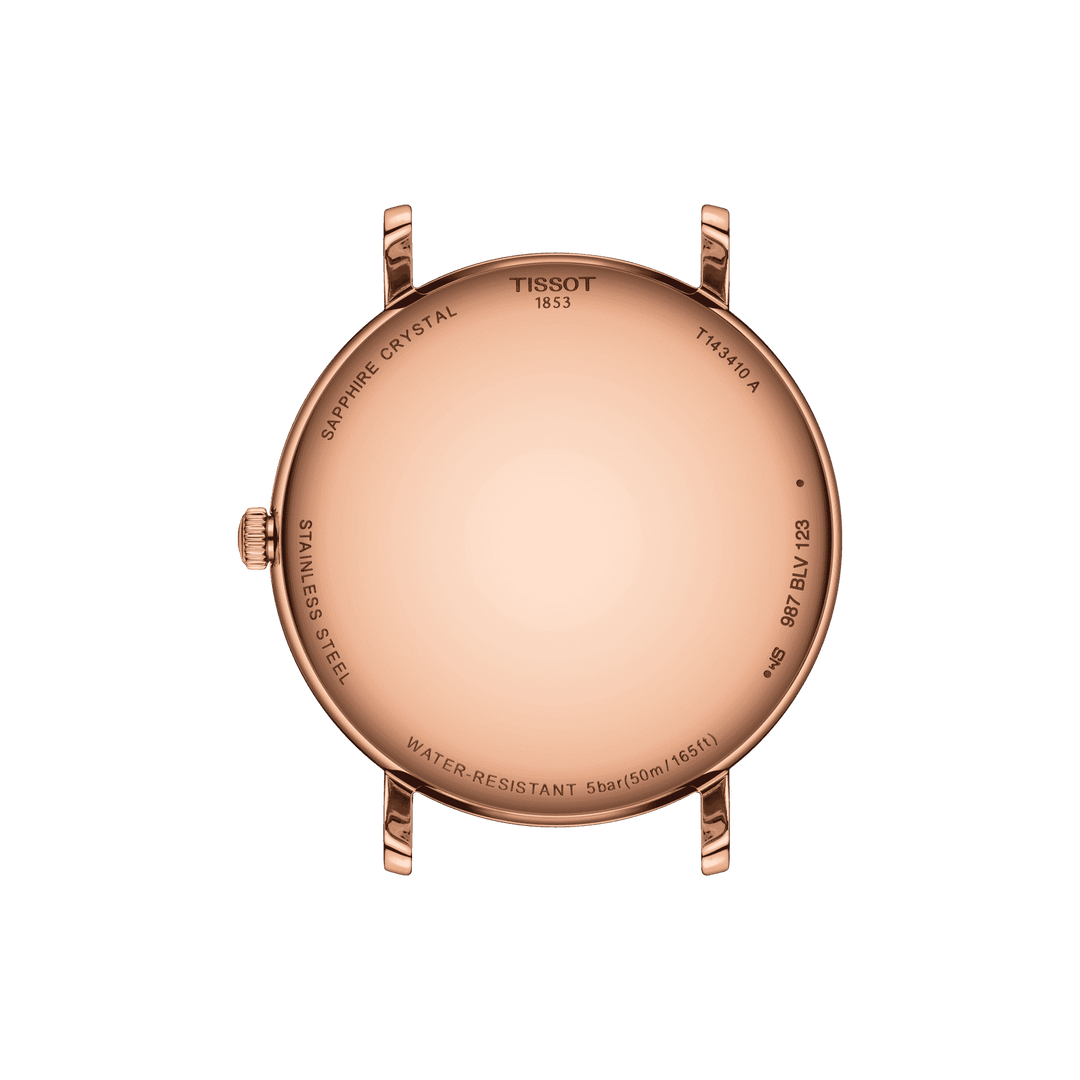 Zegarek Tissot Everytime Gent 40mm srebrna stal kwarcowa PVD wykończenie w kolorze różowego złota T143.410.36.011.00 - Capodagli 1937