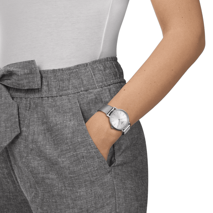 Tissot Everytime Lady -kello 34 mm hopeakvartsiteräs T143.210.11.011.00 - Capodagli 1937