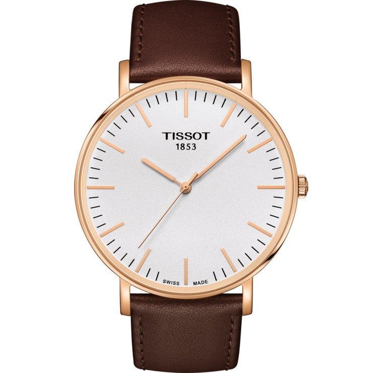 Tissot klocka Everytime Large 42mm T-Classic kvartsstål PVD roséguld T109.610.36.031.00 - Gioielleria Capodagli