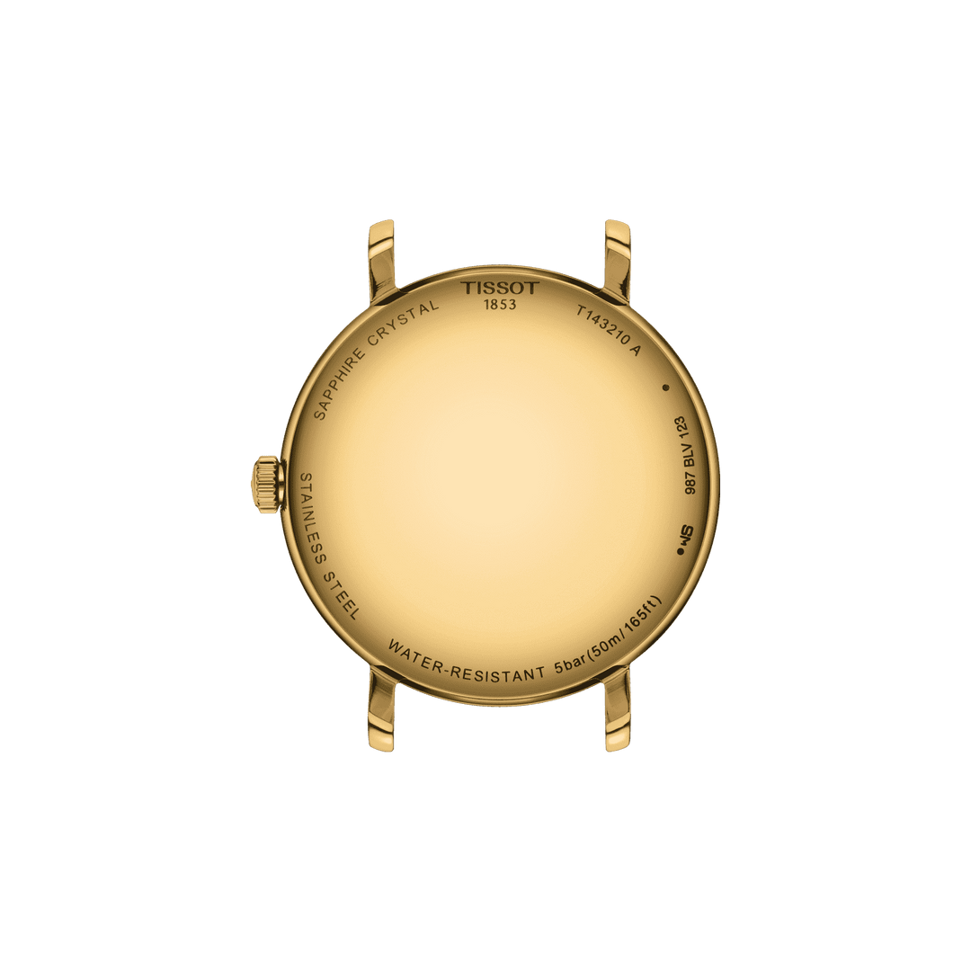 Montre Tissot Everytime Small 30mm champagne quartz acier PVD finition or jaune T143.210.33.021.00 - Capodagli 1937