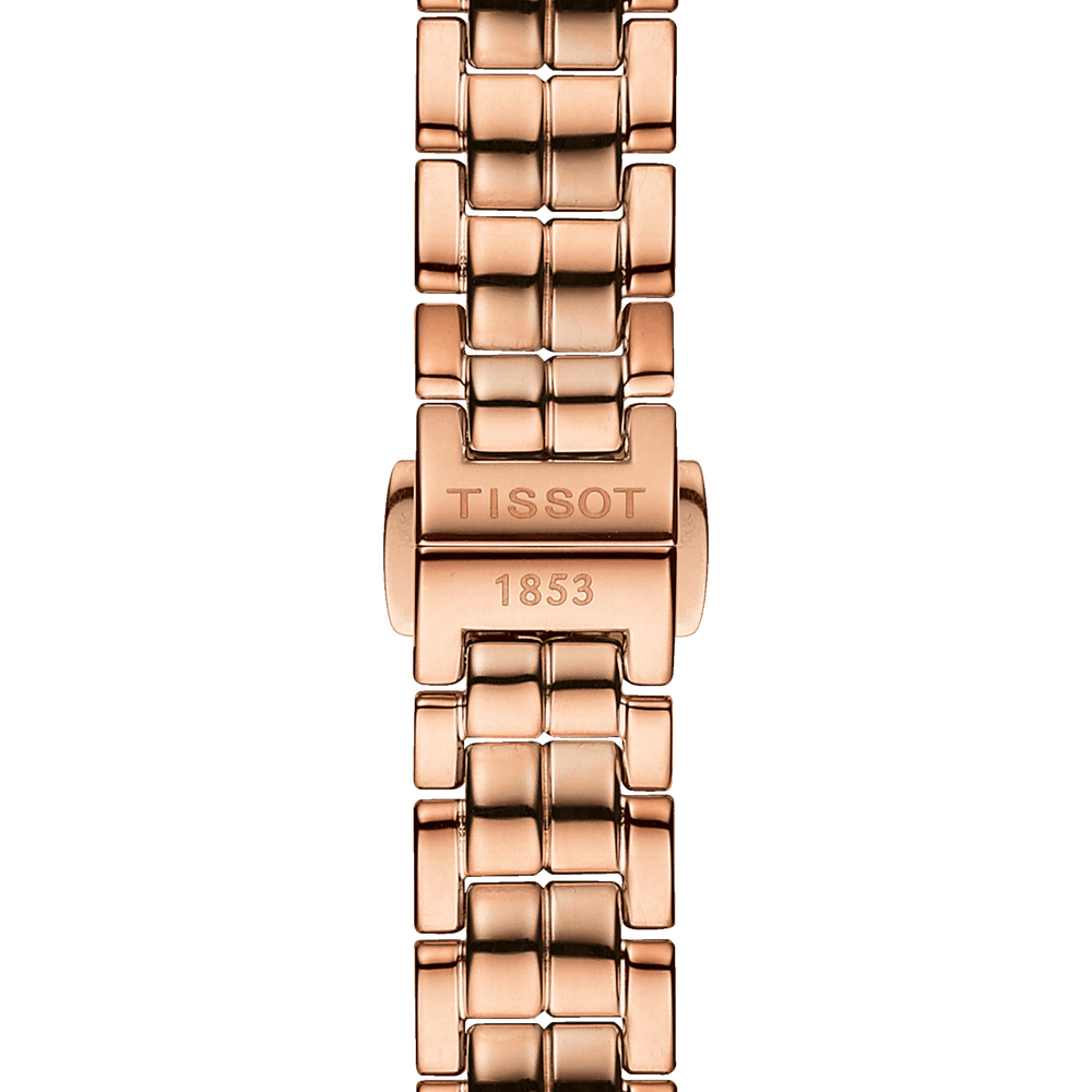 Reloj Tissot Flamingo 30 mm nácar cuarzo acero PVD acabado oro rosa T094.210.33.116.02 - Capodagli 1937