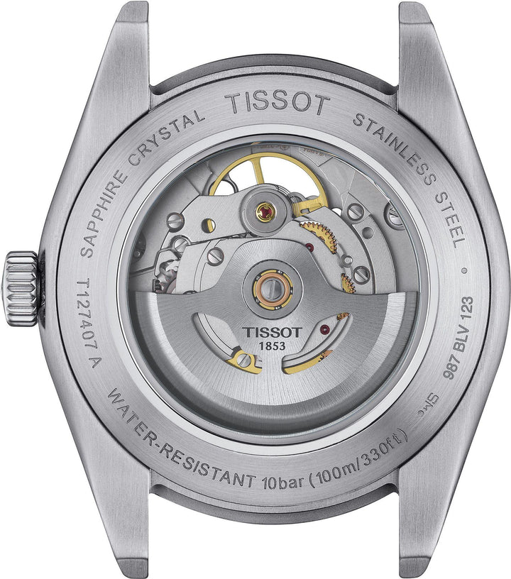 Reloj Tissot Gentleman Powermatic 80 Open Heart 40mm plata automático acero T127.407.11.031.01 - Capodagli 1937