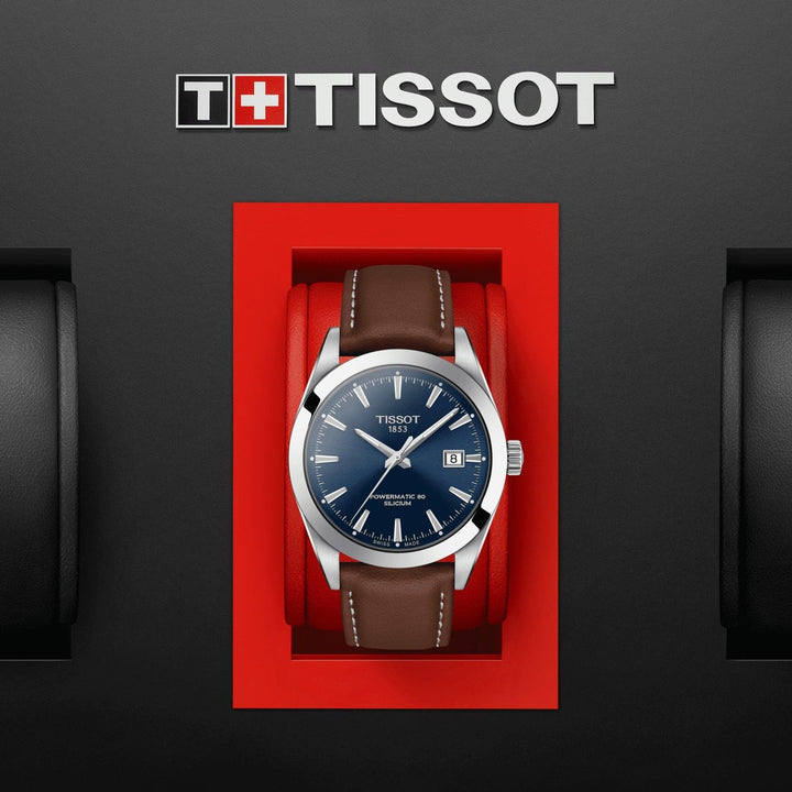 Reloj Tissot Gentleman Powermatic 80 Silicium 40mm azul automático acero T127.407.16.041.00 - Capodagli 1937