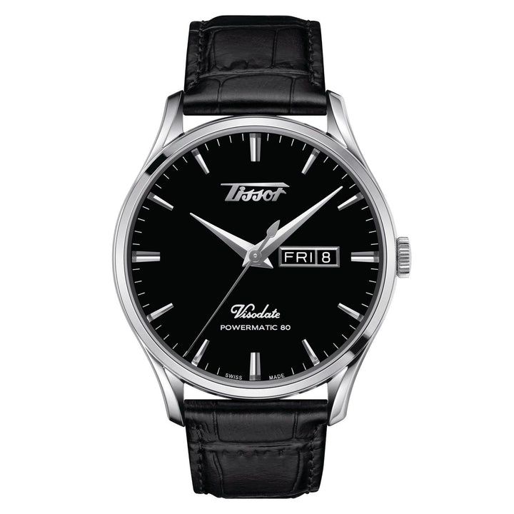 Tissot orologio Heritage Visodate Powermatic 80 42mm nero automatico acciaio T118.430.16.051.00 - Gioielleria Capodagli