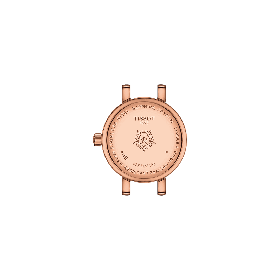 Tissot ur Lovely Round 19,5 mm perlemor kvartsstål PVD rosa guld finish T140.009.33.111.00 - Capodagli 1937