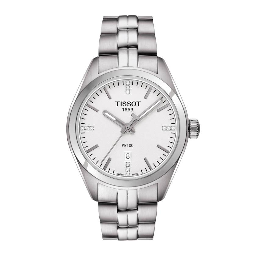 Reloj Tissot PR 100 Lady 33mm acero cuarzo plateado T101.210.11.036.00 - Gioielleria Capodagli