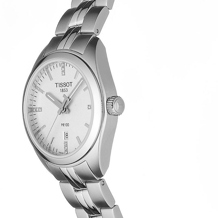Tissot Uhr PR 100 Lady 33 mm Silber Quarzstahl T101.210.11.036.00 - Gioielleria Capodagli