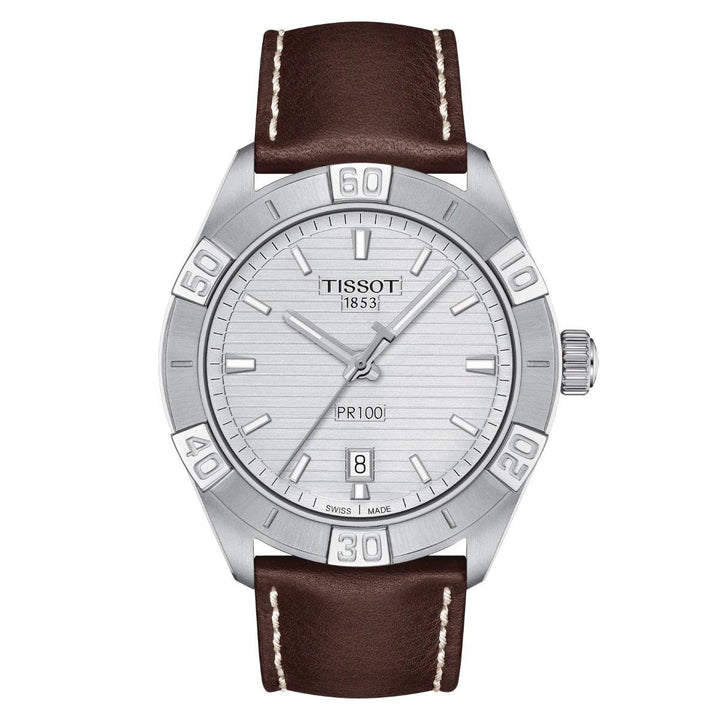 Tissot klocka PR 100 Sport Gent 42mm silverkvartsstål T101.610.16.031.00 - Gioielleria Capodagli