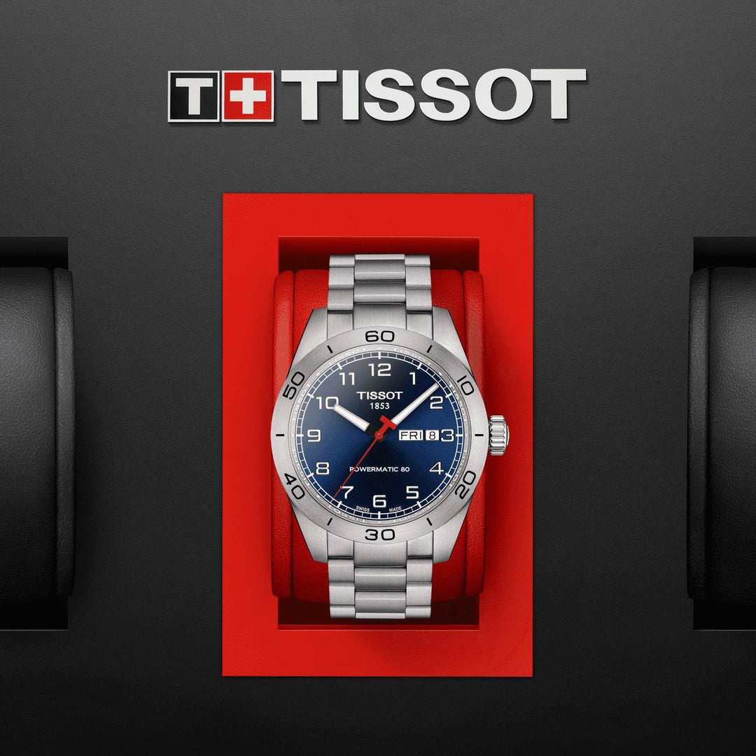 Reloj Tissot PRS 516 Powermatic 80 42mm azul automático acero T131.430.11.042.00 - Capodagli 1937