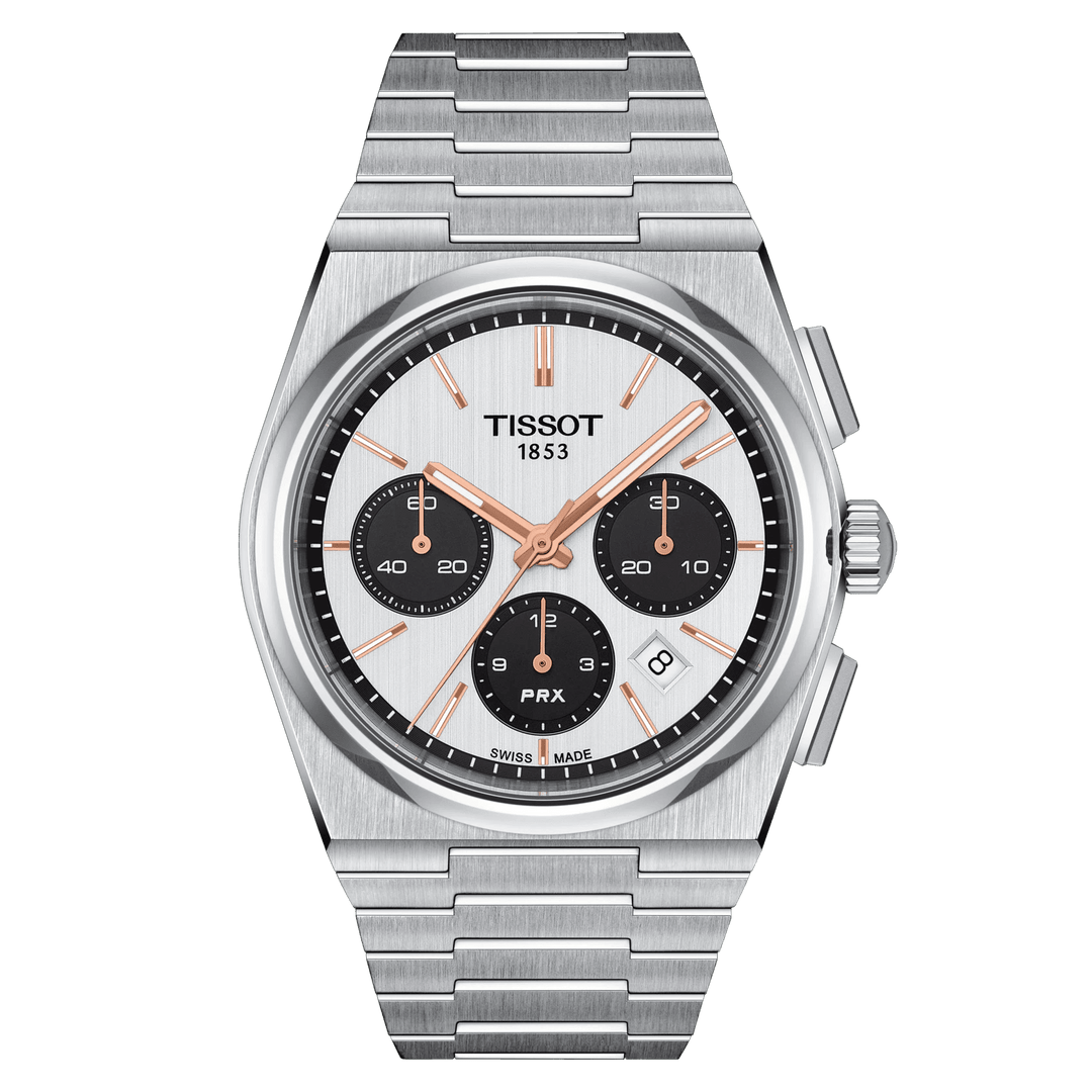 Reloj Tissot Prx Automático Cronógrafo 42mm blanco automático acero T137.427.11.011.00 - Capodagli 1937