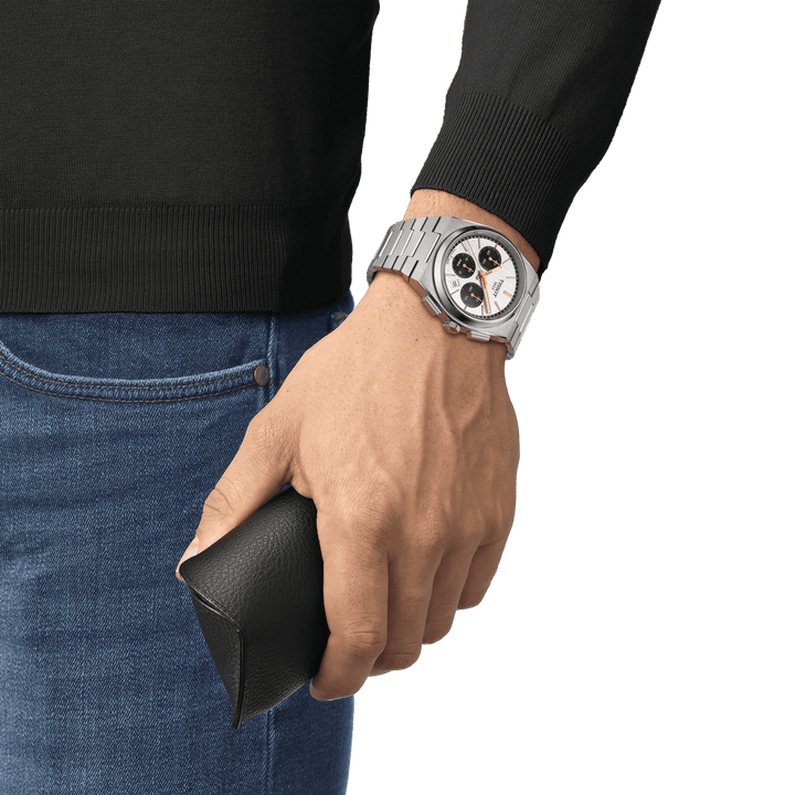 Tissot óra Prx Automatic Chronograph 42mm fehér automata acél T137.427.11.011.00 - Capodagli 1937