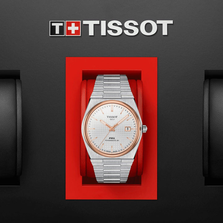 Reloj Tissot PRX Powermatic 80 40mm plata automático acero T137.407.21.031.00 - Capodagli 1937
