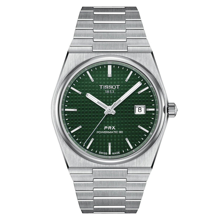 Tissot kello PRX Powermatic 80 40mm vihreä automaattiteräs T137.407.11.091.00 - Capodagli 1937