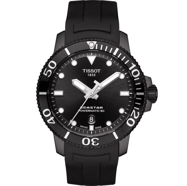 Reloj Tissot Seastar 1000 Powermatic 80 automático acero negro T120.407.37.051.00 - Gioielleria Capodagli