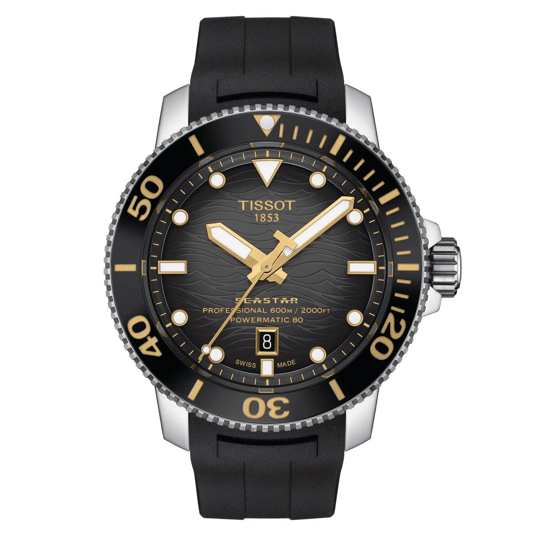 Reloj Tissot Seastar 2000 Professional Powermatic 80 Certificado ISO 6425 (2018) 46mm automático acero gris T120.607.17.441.01 - Capodagli 1937