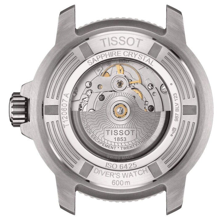 Reloj Tissot Seastar 2000 Professional Powermatic 80 Certificado ISO 6425 (2018) 46mm automático acero gris T120.607.17.441.01 - Capodagli 1937