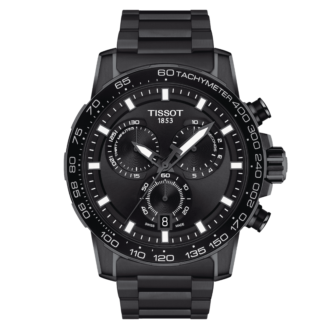 Reloj Tissot Supersport Chrono 45.5mm acero cuarzo negro acabado PVD negro T125.617.33.051.00 - Gioielleria Capodagli
