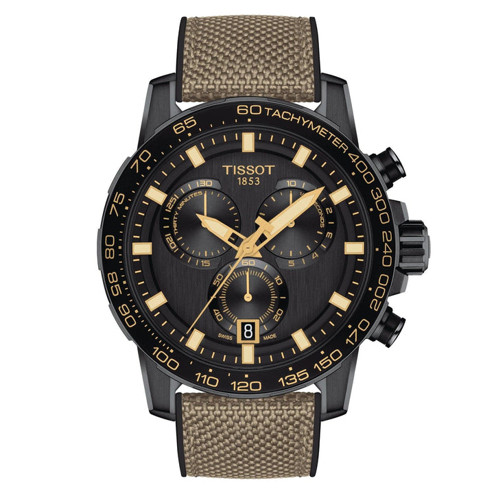 Tissot ur Supersport Chrono 45mm sort kvartsstål sort PVD finish T125.617.37.051.01 - Capodagli 1937
