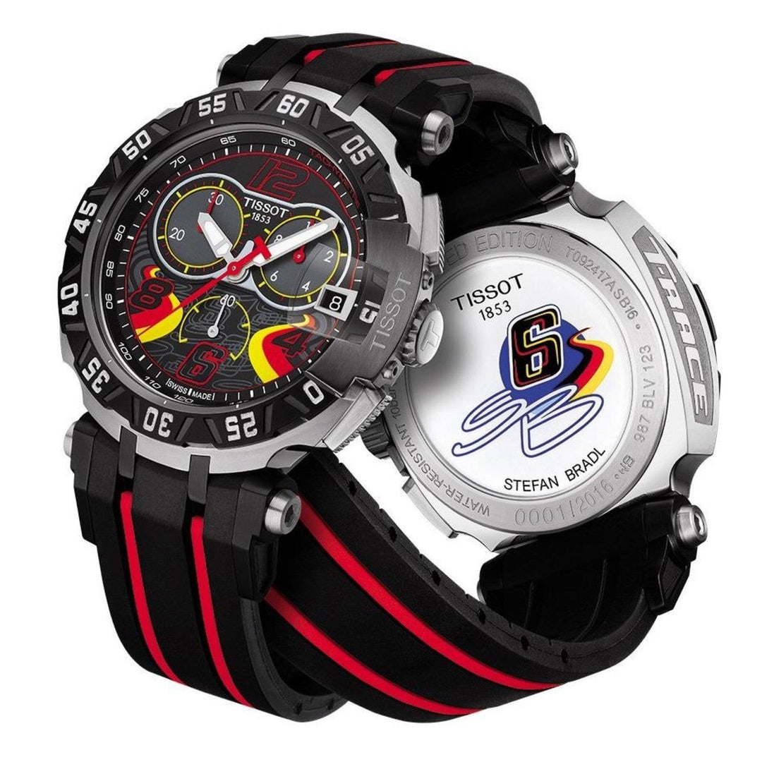 Tissot klocka T-Race Stefan Bradl 2016 Limited Edition kronograf 45mm svart kvartsstål T092.417.27.057.02 - Gioielleria Capodagli