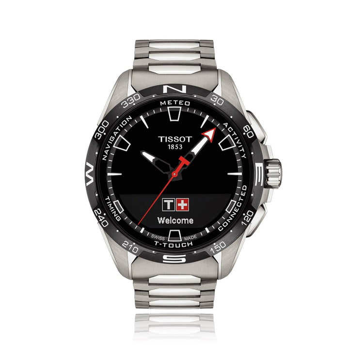 Tissot watch T-Touch Connect Solar 47.5mm black quartz titanium T121.420.44.051.00 - Gioielleria Capodagli
