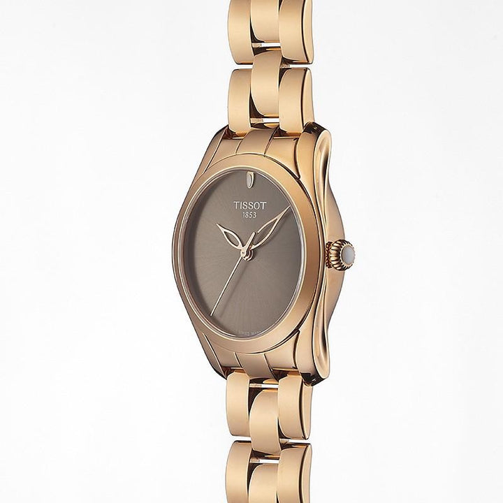 Relógio Tissot T-Wave 30mm T-Lady quartzo aço PVD T112.210.33.061.00 - Gioielleria Capodagli