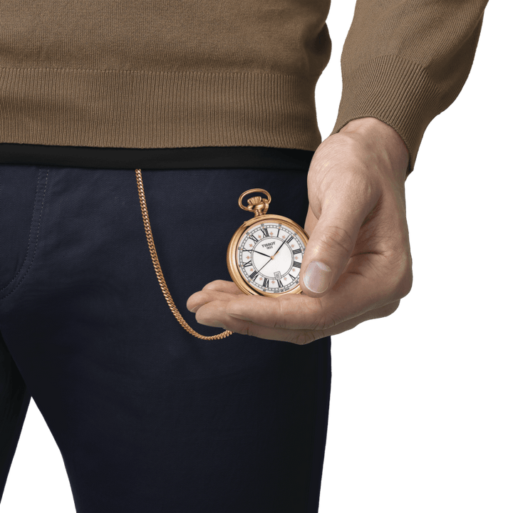 Tissot Stand Alone Taschenuhr 49,6 mm Stahl PVD rosa Herrenquarz T866.410.99.013.01 – Gioielleria Capodagli