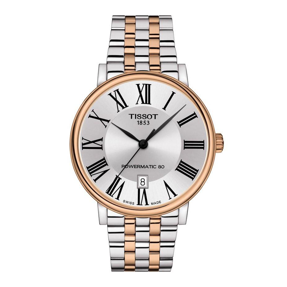 Reloj Tissot para hombre Carson Powermatic 80 automático 40 mm acero pvd oro rosa T122.407.22.033.00 - Gioielleria Capodagli