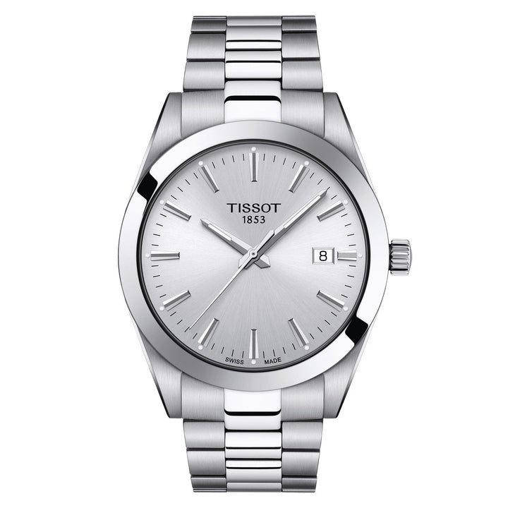 Tissot herrklocka Gentleman silver 40mm stålkvarts T127.410.11.031.00 - Gioielleria Capodagli