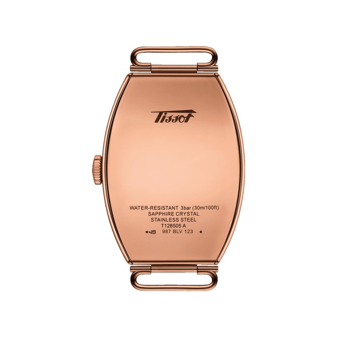 Ανδρικό ρολόι Tissot Heritage Porto Mechanical 31x42mm ατσάλι pvd ροζ χρυσό χειροκίνητο τύλιγμα T128.505.36.012.00 - Gioielleria Capodagli