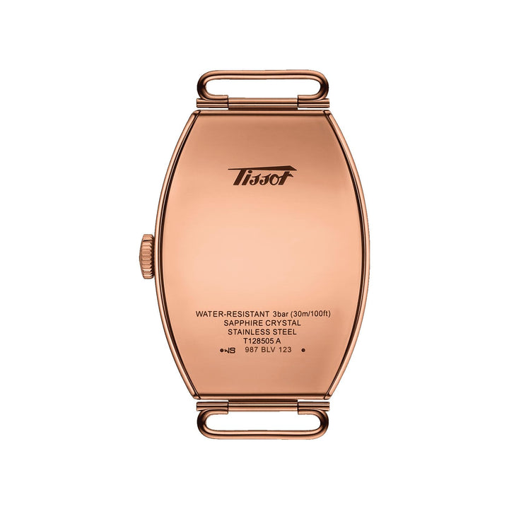 Ανδρικό ρολόι Tissot Heritage Porto Mechanical 31x42mm ατσάλι pvd ροζ χρυσό χειροκίνητο τύλιγμα T128.505.36.012.00 - Gioielleria Capodagli