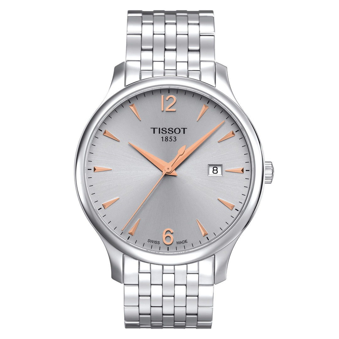 Reloj Tissot para hombre Tradition plata 42mm acero cuarzo T063.610.11.037.01 - Gioielleria Capodagli