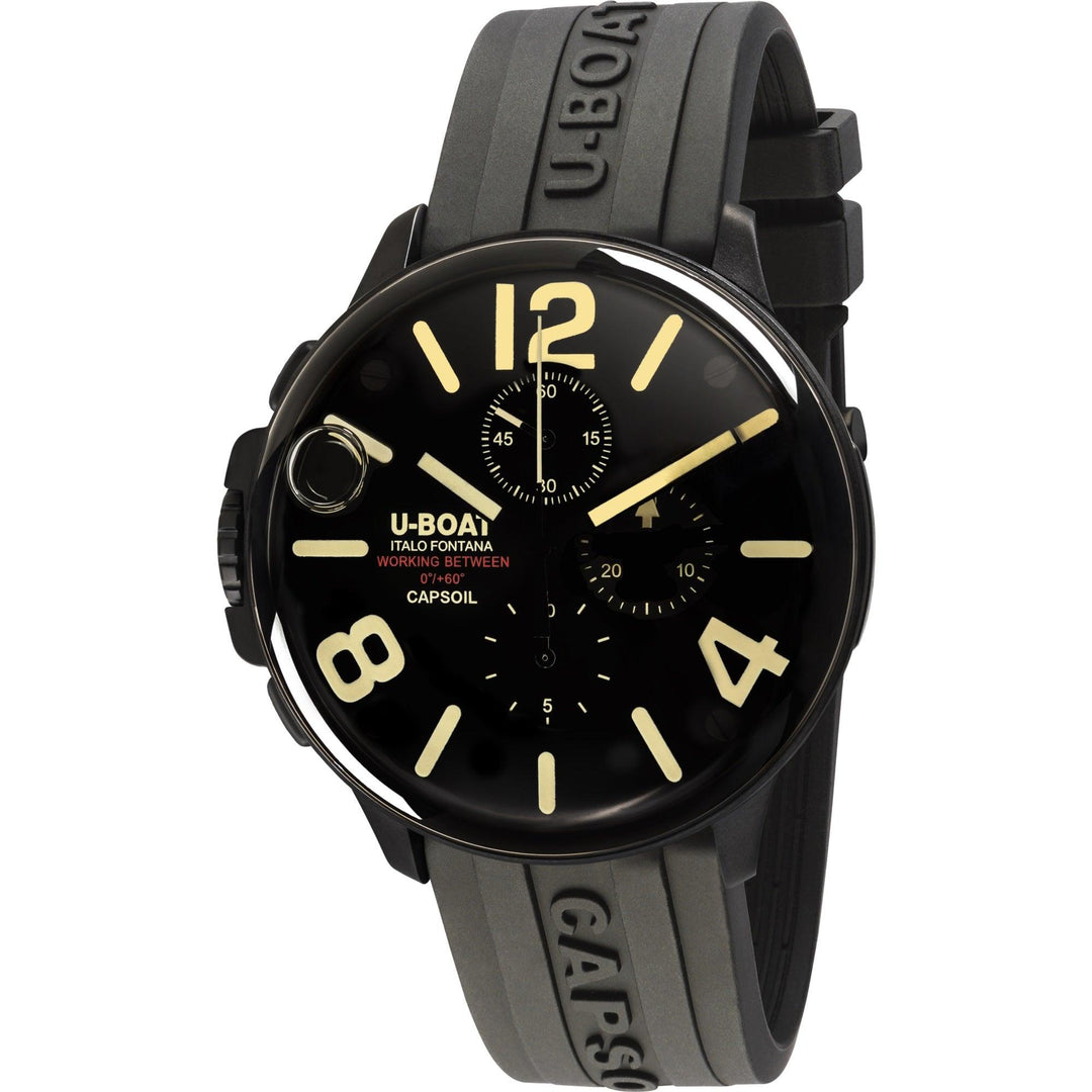 U-BOAT Capsoil Chrono DLC kello 45mm musta kvartsiteräs musta DLC viimeistely 8109/D - Capodagli 1937
