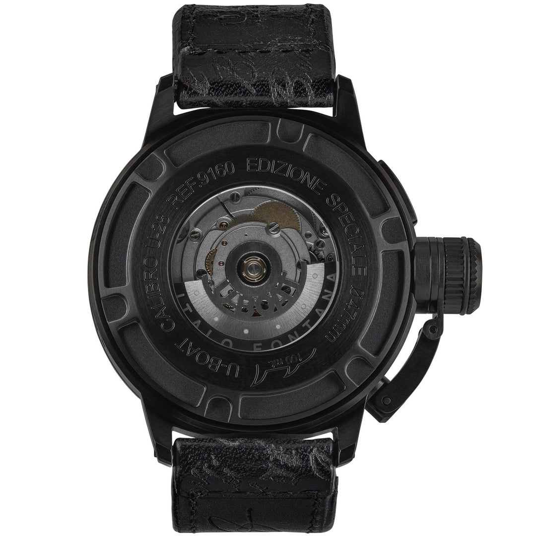 U-BOAT Klassische Uhr U-47 AB1 47 mm, schwarzer Automatikstahl, schwarzes PVD-Finish 9160 – Capodagli 1937
