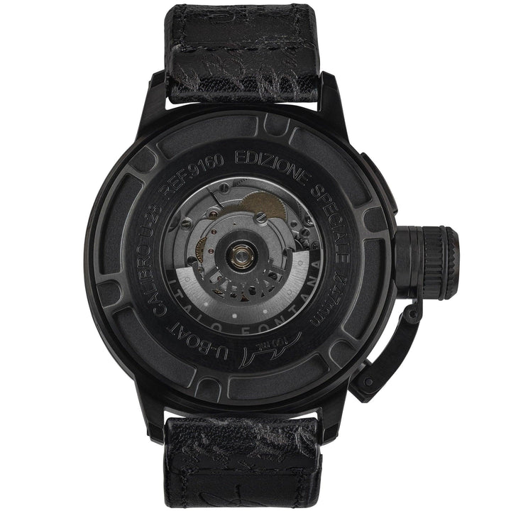 U-BOAT Klassische Uhr U-47 AB1 47 mm, schwarzer Automatikstahl, schwarzes PVD-Finish 9160 – Capodagli 1937