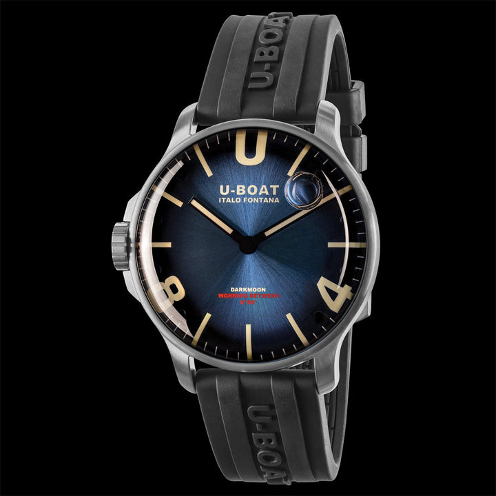 U-BOAT-Uhr DARKMOON 44 mm BLAU SS SOLEIL Quarzstahl 8704/B – Capodagli 1937