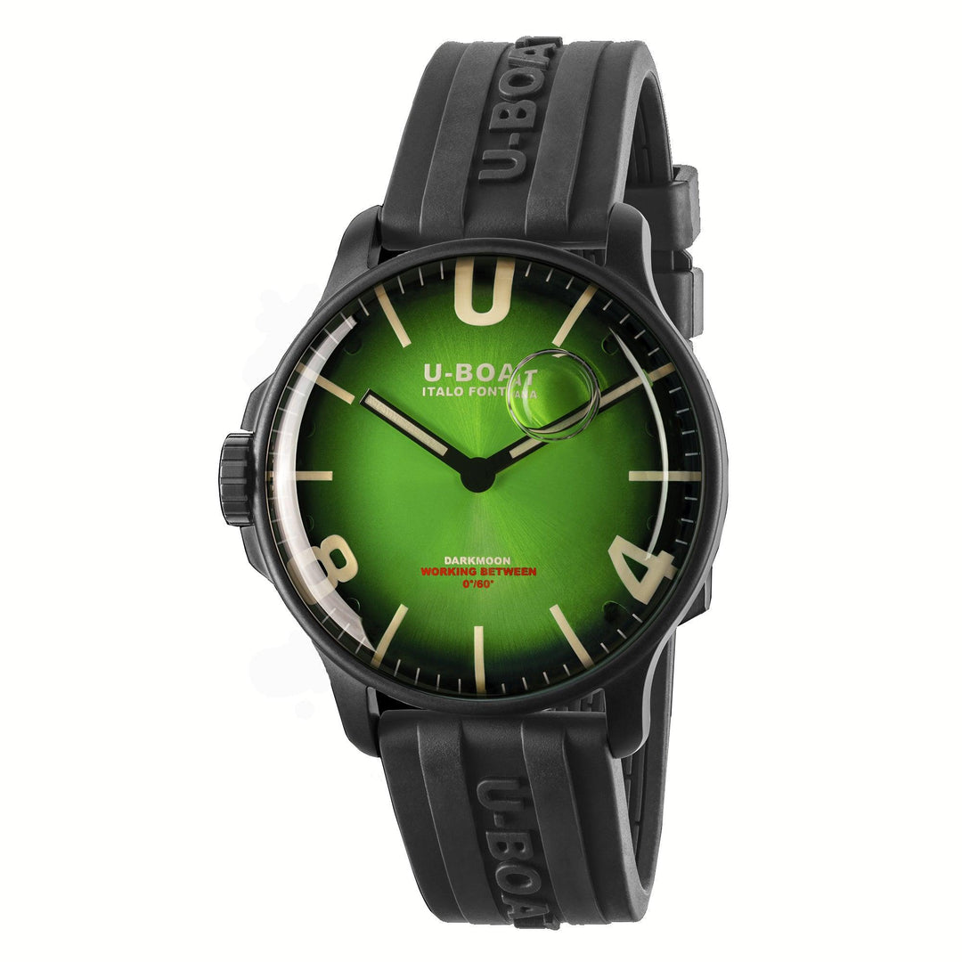 U-BOAT kello DARKMOON 44mm GREEN IPB SOLEIL kvartsiteräs musta IPB viimeistely 8698/B - Capodagli 1937